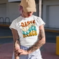 thumbnail image 2 of Dance, Dancing or Dancer Themed, Groovy Retro Wavy Text Merch Gift, Baby Blue T-Shirt, 3XL, 2 of 5