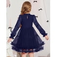 thumbnail image 4 of Arshiner Toddler Tutu Dress Girls Puff Long Sleeve Fall Winter Formal Party Tulle Dresses, 4 of 6