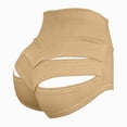 thumbnail image 5 of HCNTES Women's High Waist Yoga Booty Shorts Cut Out Sexy Dance Club Gym Active Hot Pants (Khaki,M), 5 of 8