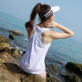 thumbnail image 4 of Blusa de malla para mujer, suelta, sin mangas, de secado rápido, informal, para yoga, deportes, fitness, correr, de verano, 4 of 4