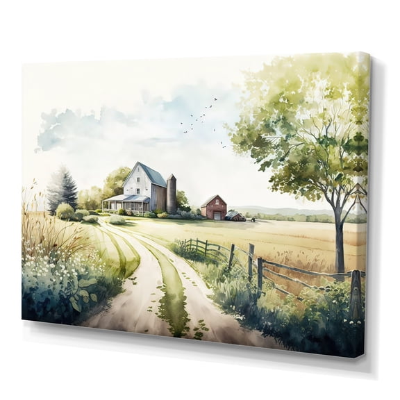 Designart Welcome To The Farm IV Canvas Wall Art