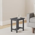 thumbnail image 2 of Table d'Appoint Extérieur, Petite Table Extérieure en HDPE, Petite Table Résistante aux Intempéries pour Patio, Terrasse, Véranda, Gris Foncé, Usage Intérieur/extérieur, 2 of 14