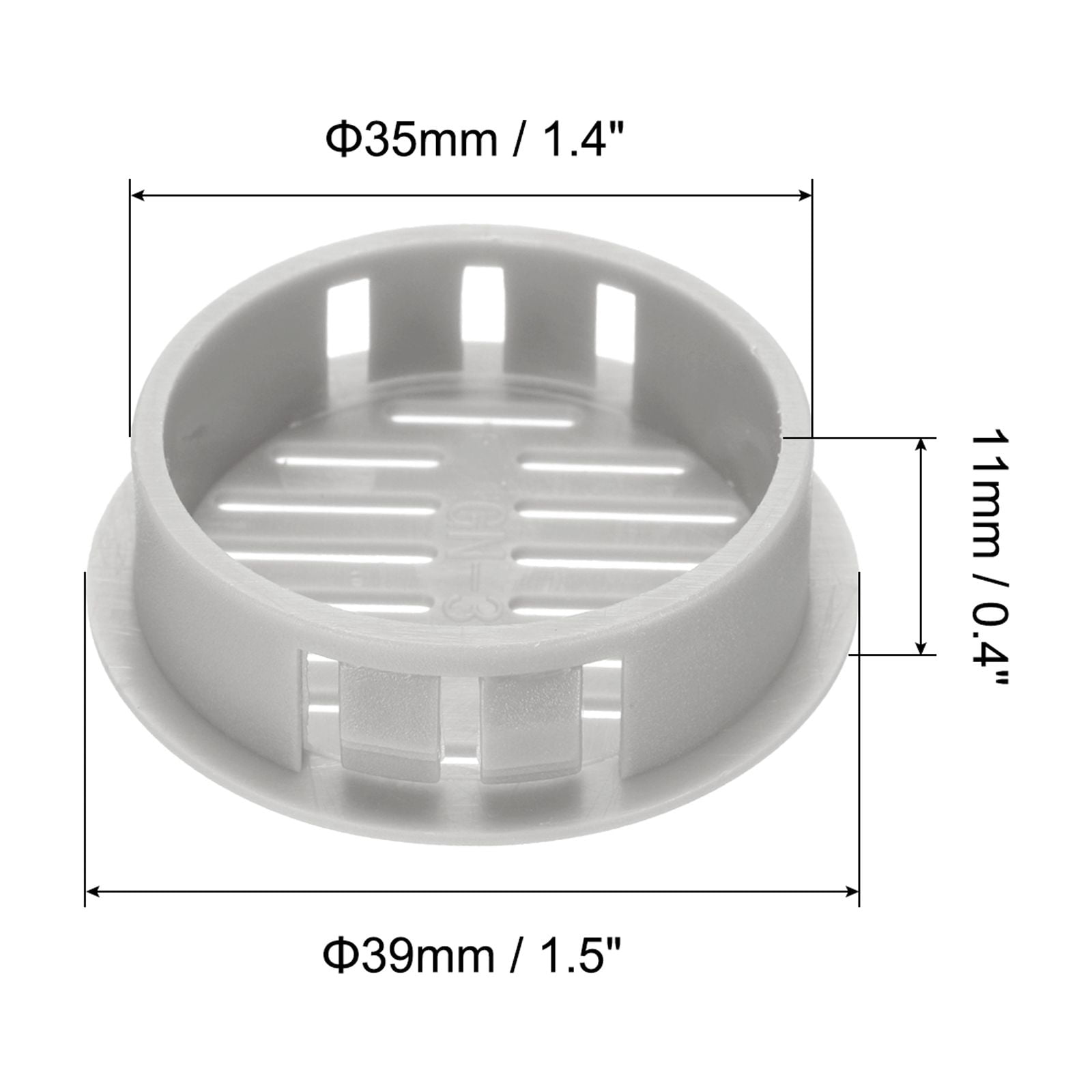 Unique Bargains 20Pcs Plastic Soffit Vent Cover for Home Office Kitchen Grey 1.4"