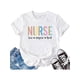 thumbnail image 1 of Womens Nurse Shirt Nurse Leopard Print Tshirt Love Inspired Healing Top tee, 1 of 7