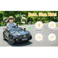 thumbnail image 3 of Winado 12V Kids Ride On Car for Toddlers, Licensed Mercedes Benz AMG GTR, Powered Electric Vehicle with 2.4G Remote Control, Black, 3 of 10