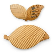 Leaf Cutting Board And Tools Set w/ Corkscrew