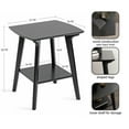 thumbnail image 5 of Kate and Laurel Louena Mid-Century Rectangle Wood Side Table, 22 x 20 x 24, Black, Modern Decorative Two-Tier End Table for Use as a Bedroom Nightstand or Apartment Living Room Accent, 5 of 8