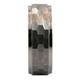 thumbnail image 3 of Tungsten Carbide Unisex Adult 8mm Hammered Stepped Edges Tungsten Carbide Wedding Ring, 3 of 5