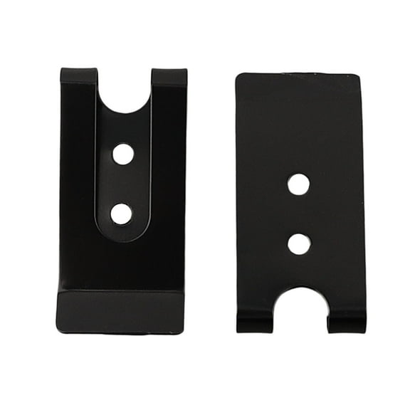 2Pc Iron Black Belt Clip Metal Manganese Steel Spring Hook Buckle