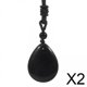 thumbnail image 1 of 2x Colgante De Gota De Agua Collar De Piedra Joyería Artesanal Resistente Para Unisex Ajustable Negro, 1 of 8
