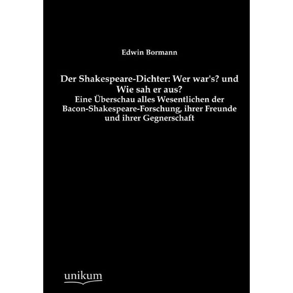 Der Shakespeare-Dichter (Paperback)