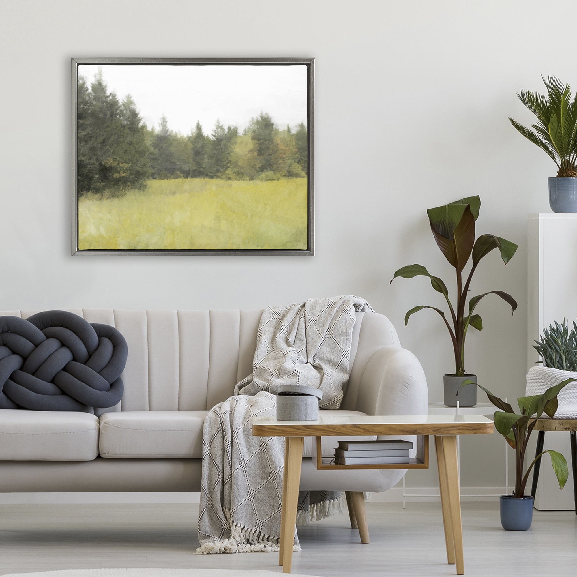 Stupell Industries The Forest's Vast Clearing Gray Framed Floater Canvas Wall Art, design by Kim Curinga