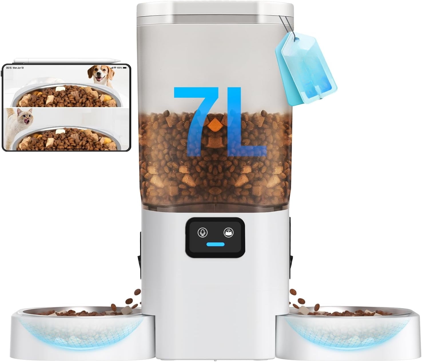 Nexxt Smart WiFi Pet Feeder - NHA-P610-1080P Video Camera-Two Way