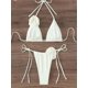 thumbnail image 2 of Conjunto de Bikini Sexy de 3 piezas para mujer, traje de baño blanco de banda con anillo, traje de baño de realce, traje de baño de playa con falda y Tanga, 2 of 5