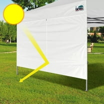 10FT  Canopy SunWall with Middle Zipper for Outdoor Shade -  Waterproof Sidewall