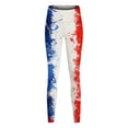 thumbnail image 4 of MKLEKYY Leggings de mujer para el Día de la Independencia, para el 4 de julio, para yoga, correr, gimnasio, yoga, medias de compresión, yoga, correr, fitness. 4076, 4 of 4
