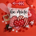thumbnail image 2 of Valentine''s Day Pillow Covers 18x18 Inch Set of 4 Hello Valentine Polka Dot Love Striped Love Decor Throw Pillow Covers Valentine''s Day Cushion Case Decoration for Sofa Couch, 2 of 6