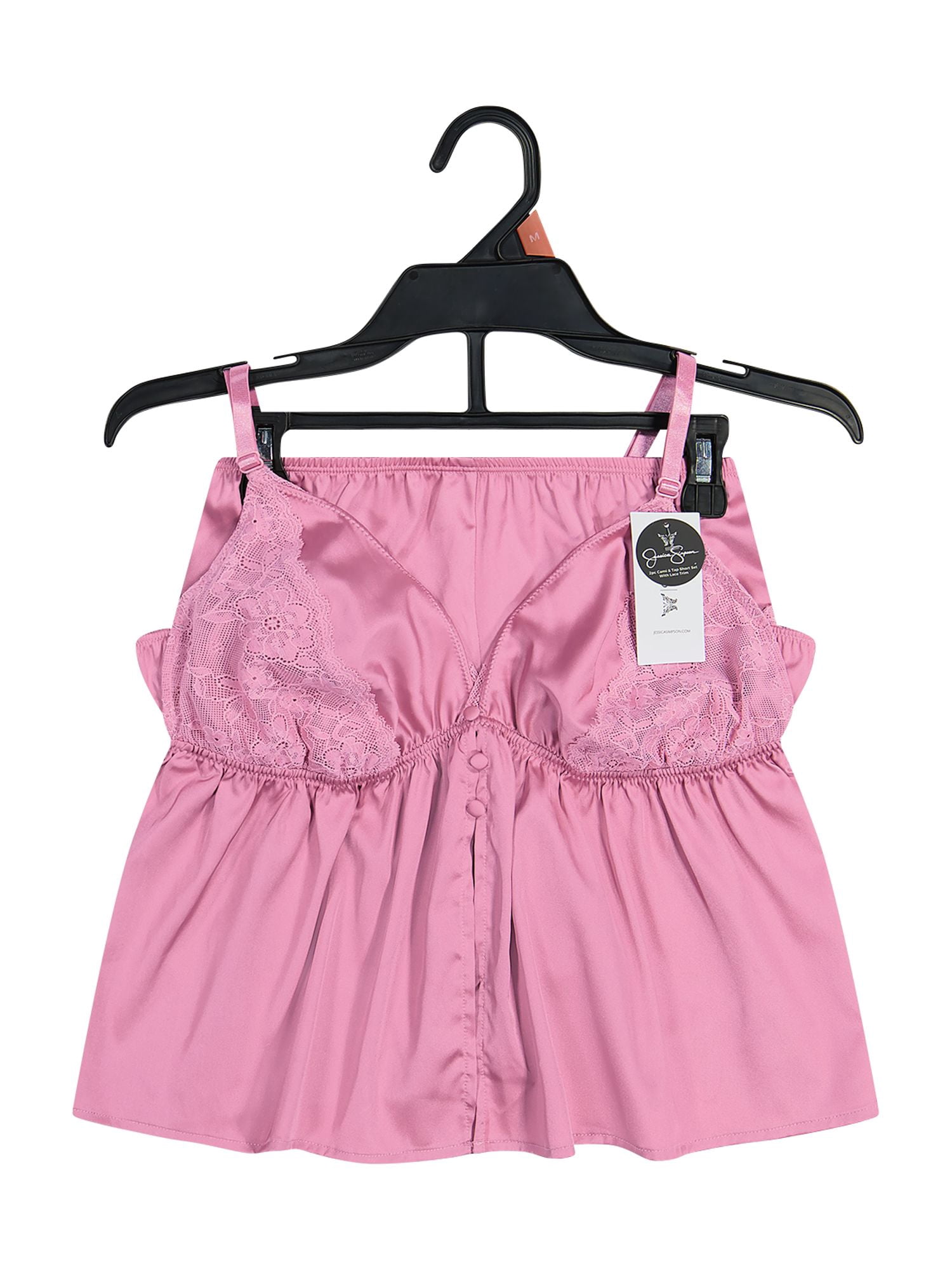 Jessica Simpson Women's Satin Lace Cami Short Set, 1-Set, Size S-XXXL