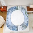 thumbnail image 4 of Manfei Garden Hydrangea Fitted Sheet, Cute Flower Queen Bedding, Dusty Blue Hydrangea 3 Pieces, 1 Fitted Sheet and 2 Pillowcases, 4 of 6