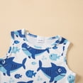 thumbnail image 6 of kpoplk Toddler Baby Boy Clothes Summer Outfits 2-Piece Sleeveless Tank Top Shorts Set Dinosaur Print 6M-4T(Blue,18-24 M), 6 of 8