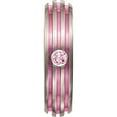 thumbnail image 4 of Edward Mirell Titanium Trpl Groove Pink Anodized & Pink Sapphire Ring, 4 of 7
