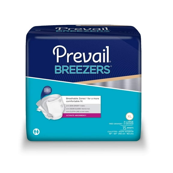 First Quality Prevail Breezers Adult Briefs X-Large 59"-64" - Case