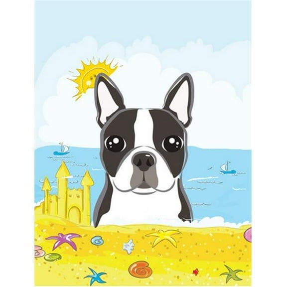 Boston Terrier Summer Beach Flag Garden