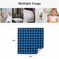 thumbnail image 4 of Black Blue Plaid Cloth Napkins, Country Buffalo Checked Gingham Washable and Reusable Dinner Napkins Set of 6, Table Napkin for Kitchen Party Birthday Wedding Hotel Housewarming 20"x20", 4 of 8