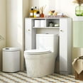 thumbnail image 5 of Costway Over The Toilet Storage Cabinet Double Door Bathroom Toilet Storage Organizer White, 5 of 10
