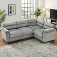 thumbnail image 7 of Bonzy Home Modular Sectional Sofa, L‑Shaped Couch, Ultra‑Comfort Seating – Configurable for Living Room & Family Room; Gray, 7 of 7