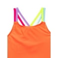 thumbnail image 2 of Wonder Nation Girls Everyday Double Strap Tankini Swimsuit Set with UPF 50+, 2-Piece, Size 4-18 & Plus, 2 of 3