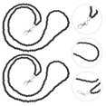 thumbnail image 3 of Zipper Puller Helper Black Alloy Pearl 2Pcs 25.2x0.6x0.6In, 3 of 8