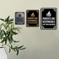 thumbnail image 4 of Signs ByLITA Portrait Round Parents are Responsible for their children Door or Wall Sign Durable ABS Plastic | Laser Engraved | Easy Installation | Pool Safety Sign (Black) - Large, 4 of 8