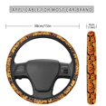 thumbnail image 3 of COEQINE Car Steering Wheel Cover Universal 15 Inch Non-Slip Comfortable Stretch Decorative Halloween Auto Steering Wheel Protector Automobile Accessories, Pumpkin Star, 3 of 7