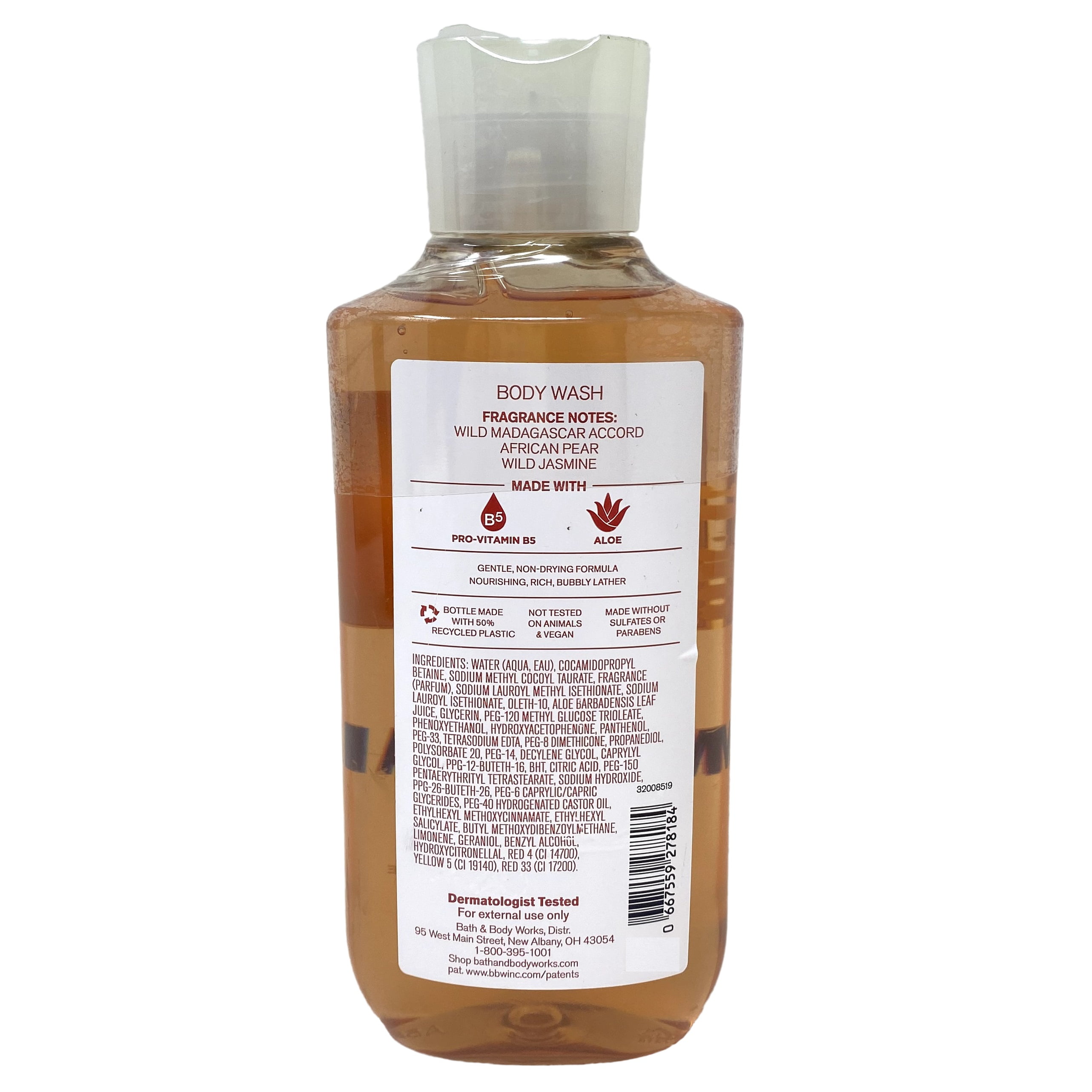 Bath & Body Works Wild Madagascar Vanilla Body Wash 3 Pack with a Cherry On Top Bar Soap.