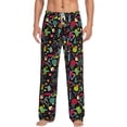 thumbnail image 2 of Goofa Colorful Geometric Figures Printed Soft Pajama Pants for Men, Wide Leg Comfy Casual Lounge Yoga Pants-Large, 2 of 9