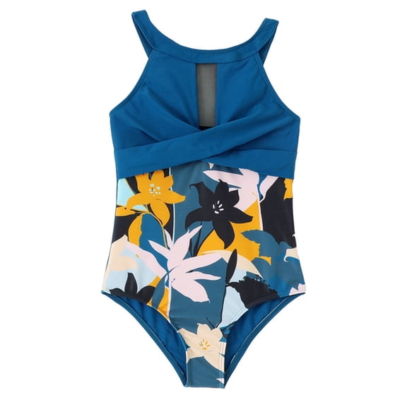 LRen Girls Swimsuits Size 10-12 One Piece Ruffles Bikini Swimwear for Kids Funny Summer Bathing Suit Girl Beach Swimwear Bikini Set for Kids