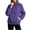 Purple, variant on Xaqiouau Womens Solid Color Thin Waterproof Hooded Full Zip Windbreaker Relaxed Fit Raglan Sleeve Elastic Cuff Hem Spring Summer Fall Outdoor Casual Wind Jacket Purple M