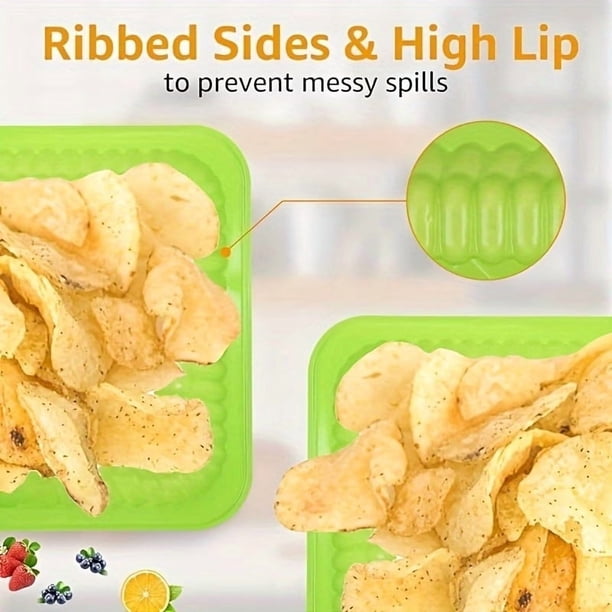 15 platos de nachos de plástico a rayas for salsa de queso, perfectos for noches de cine, aperitivos, Halloween, Navidad y fiestas de carnaval.