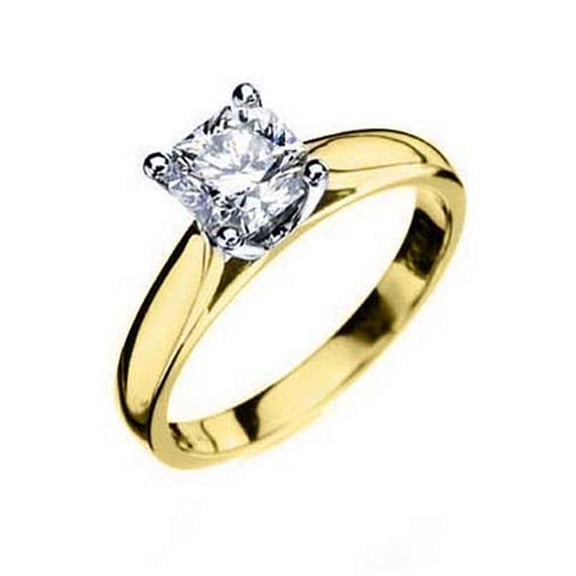 14k Yellow Gold 1 Carat Solitaire Radiant Cut Diamond Ring