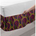 thumbnail image 2 of Traditional Bed Skirt, Eastern Floral Vibrant Boho Paisley Mandala Iranian Folk Culture Pattern, Elastic Bedskirt Dust Ruffle Wrap Around for Bedding Decor, 4 Sizes, Multicolor, by Ambesonne, 2 of 2
