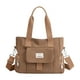 thumbnail image 1 of Bolsa de lona de gran capacidad, Bolso de mano de moda para mujeres, Bolso mensajero versátil - Color Café, 1 of 2