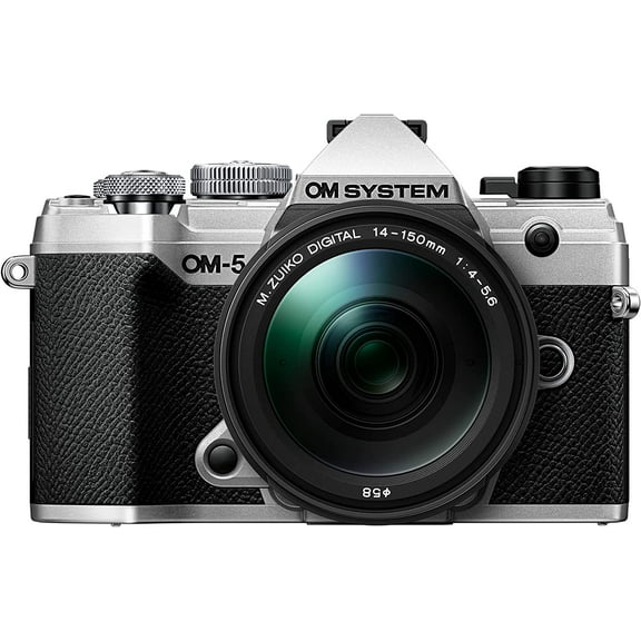 OM System OM-5 Black Micro Four Thirds System Camera w/ 14-150mm f4.0-5.6 II (Silver)