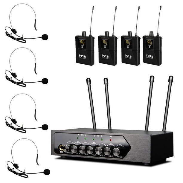 Pyle PDWM4122 Home & Office UHF Microphone System PA Public Address