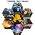 thumbnail image 7 of HOMEIORA Leather Work Gloves for Men - Heavy Duty, Leather, Abrasion & Puncture Resistant - Adjustable Wrist, Gunn Cut Design, Ideal for Ranching, Farming, Construction, S, Yellow, 7 of 7