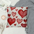 thumbnail image 2 of Qinduosi Valentine Pillow Covers Set Of  Romantic Red Pink Love Heart Decorative Throw Pillow Covers Valentine's Day Wedding Mother's Day Anniversary Linen Cushion Cover Decoration For Couch Sofa, 2 of 5
