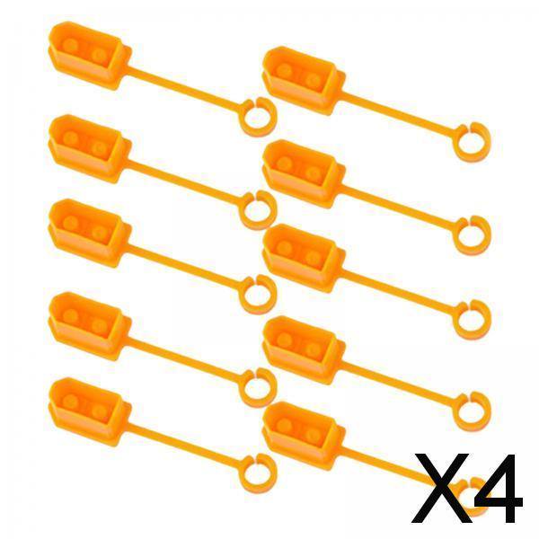 Carcasa Protectora Contra El Polvo con Enchufe Macho Hembra 3xXT60 para Batería Lipo, Color Amarillo , 4 piezas