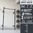 thumbnail image 2 of Synergee 2200 Série Support Mural 79 Pouces par 18” pour Squats avec Bonnets en J et Barre de Traction Réglable. Support d'Exercice avec Capacité de 750 Lb. Cage Motorisée., 2 of 6