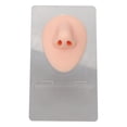 thumbnail image 1 of Modelo de nariz de silicona Modelo de nariz simulada en 3D con soporte de acrílico para práctica de perforación Exhibición de joyas Color de piel claro, 1 of 10