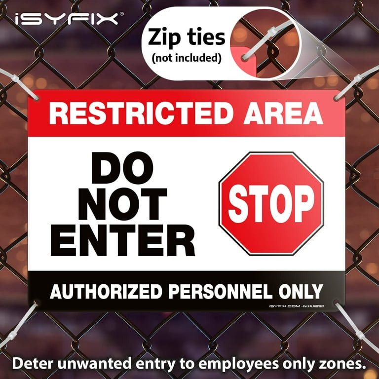 SAFE ZONE - aluminum sign, safety signs, business, retail office signs,  security